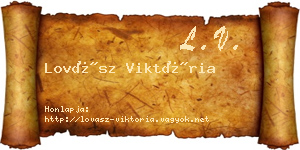 Lovász Viktória névjegykártya